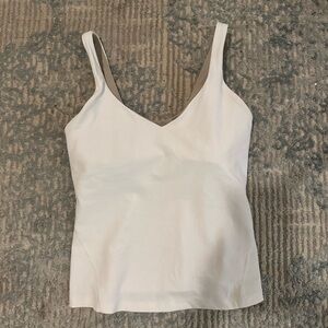 White lululemon align tank top long size 6